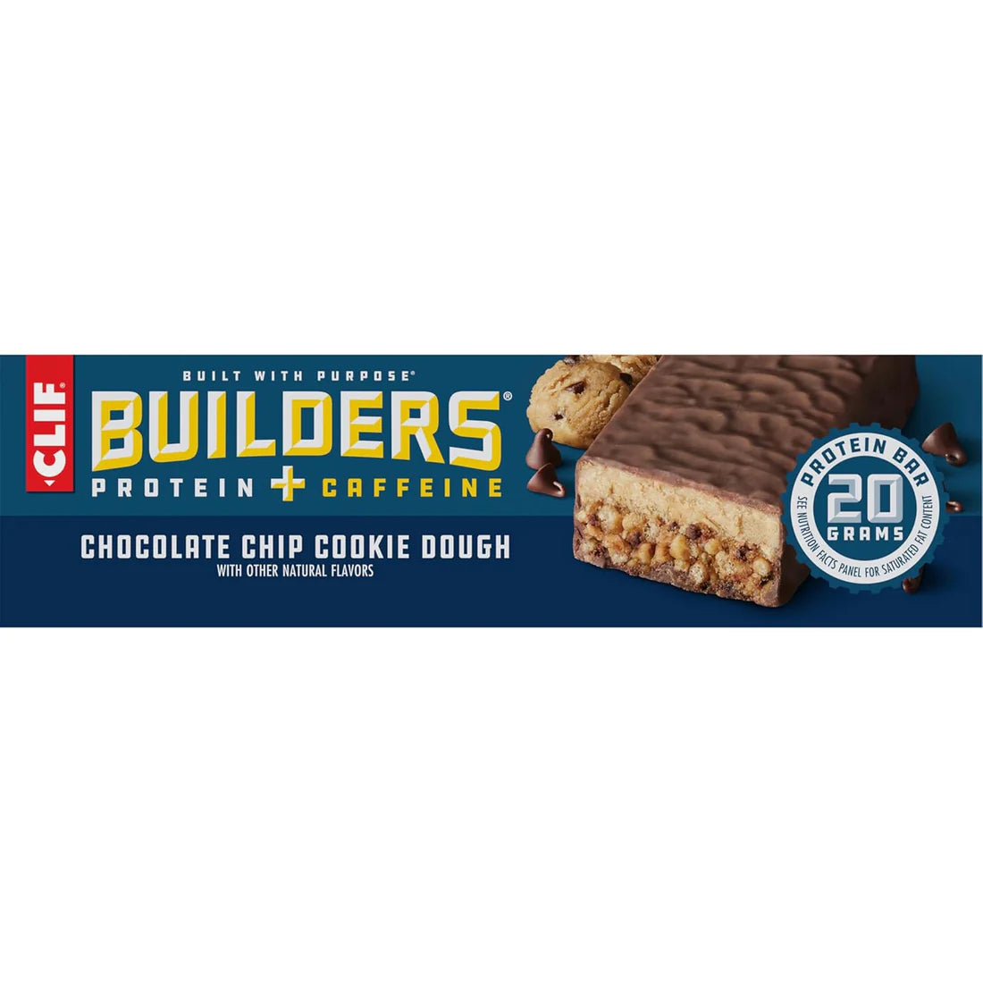 CLIF Builders + Caffeine - Chocolate Chip Cookie Dough Flavor