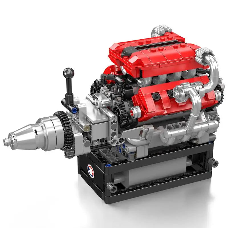 Mold King 10204 V8 Engine Car Motor Model Building Block Engineering