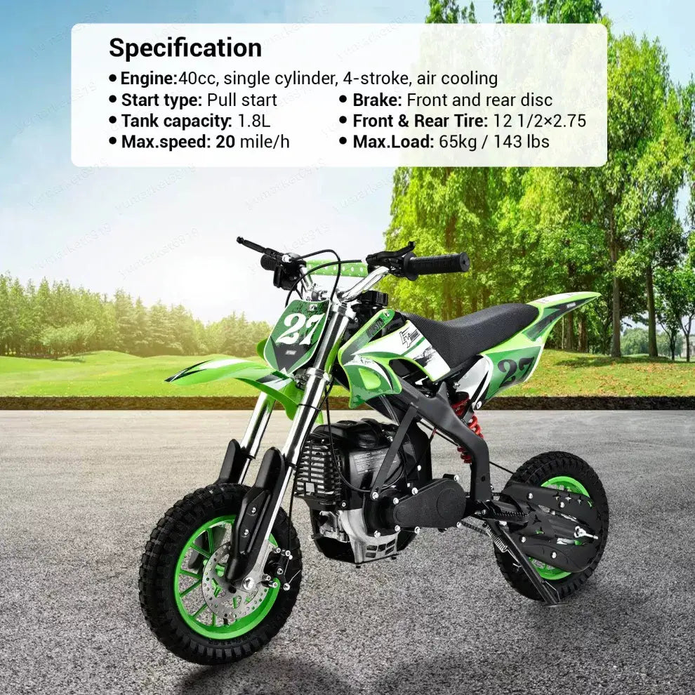 4-stroke Mini Dirt Bike Gas Powered Off-Road Motorcycle 40cc Pit Bike For Kids