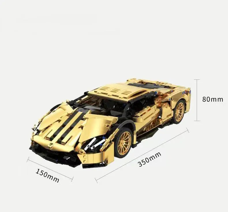 1:14 Gold Lamborghini P1 Sports Car Set, Suitable for Men's Collectible Model (1309 Pieces)