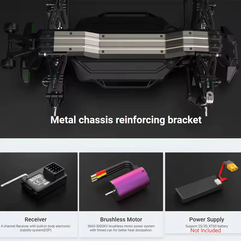 1/12 Drift RC Car Brushless/Brush Motor 2.4G 4x4 Off-Road Racing Car