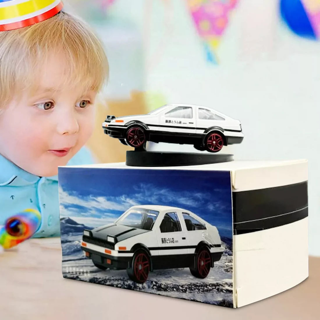 Aluminum Alloy Car Model Swing Tail Rotating Ornament