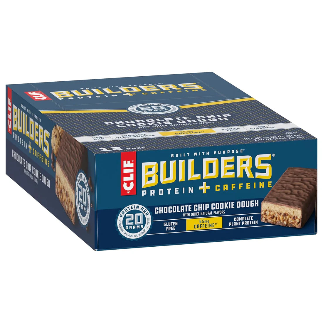 CLIF Builders + Caffeine - Chocolate Chip Cookie Dough Flavor