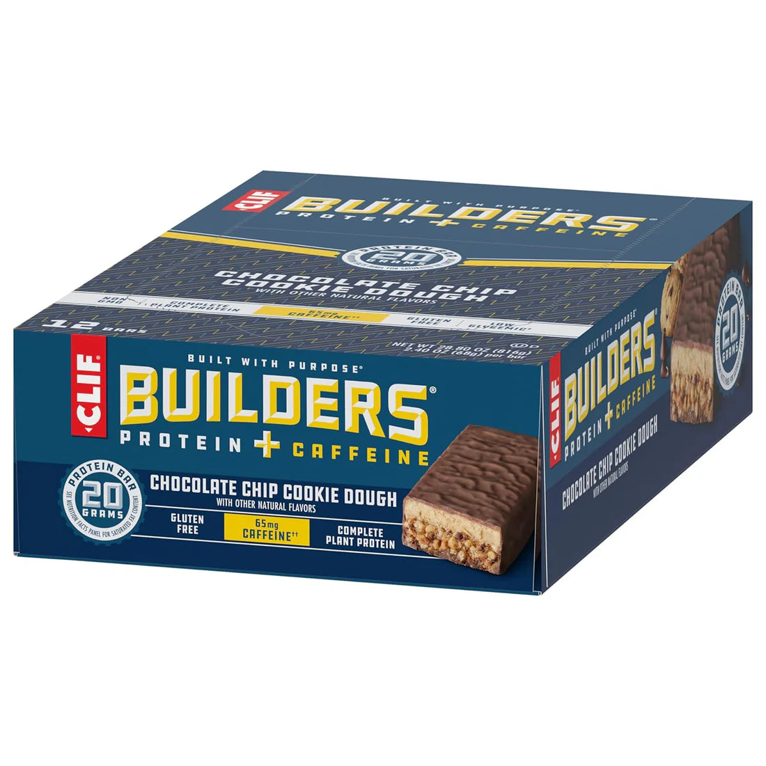 CLIF Builders + Caffeine - Chocolate Chip Cookie Dough Flavor