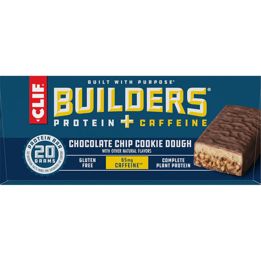 CLIF Builders + Caffeine - Chocolate Chip Cookie Dough Flavor