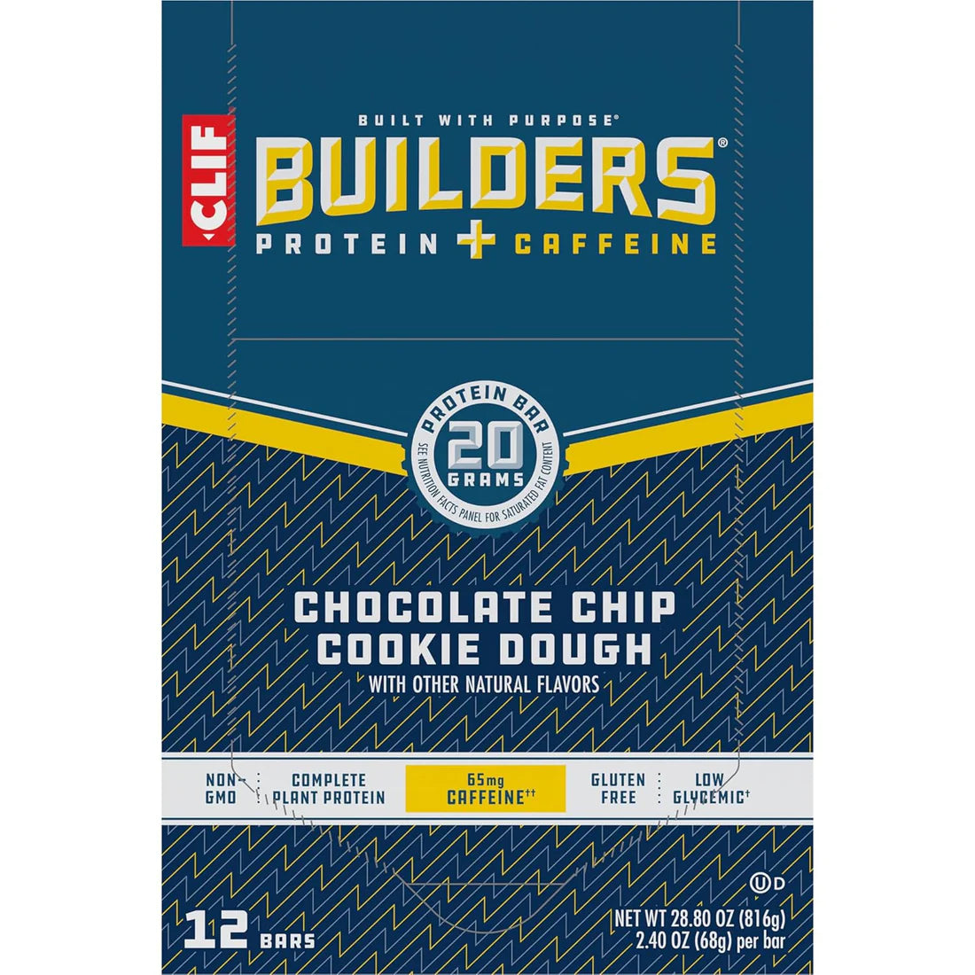 CLIF Builders + Caffeine - Chocolate Chip Cookie Dough Flavor