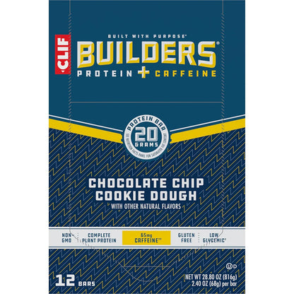 CLIF Builders + Caffeine - Chocolate Chip Cookie Dough Flavor