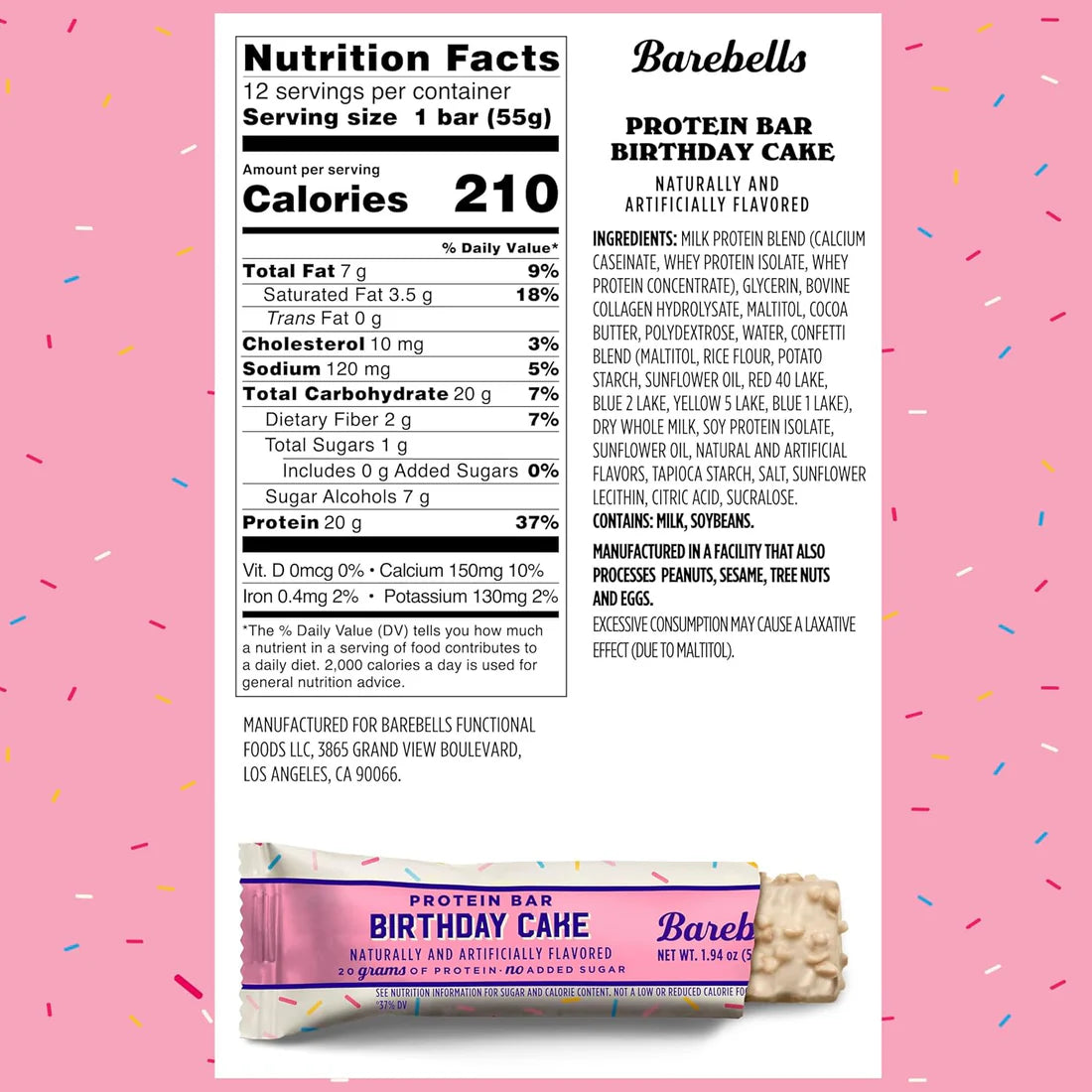 Barebells Protein Bars Chocolate Dough