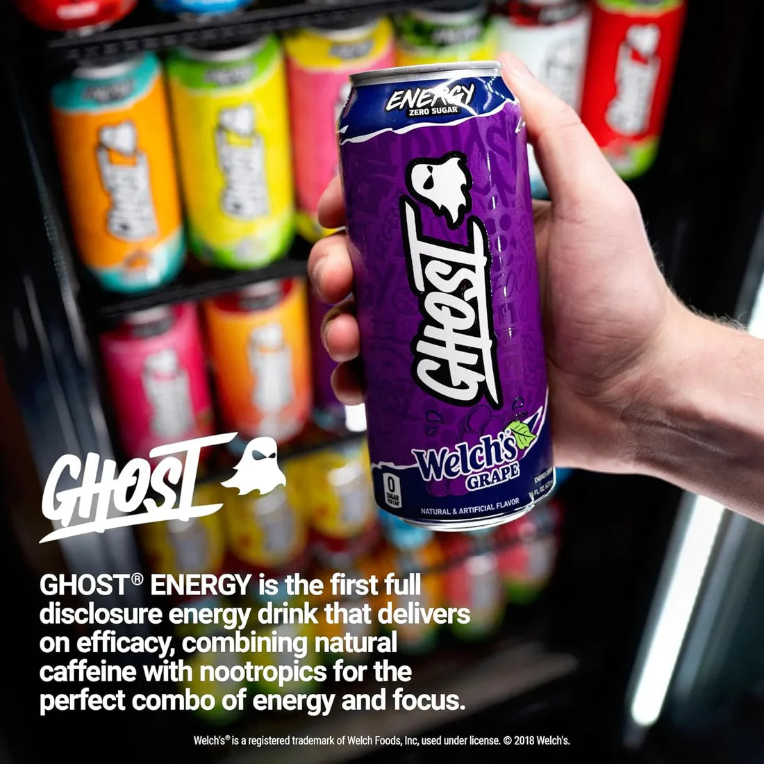 GHOST Energy Drink 12 Pack-200mg Natural Caffeine