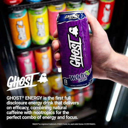 GHOST Energy Drink 12 Pack-200mg Natural Caffeine