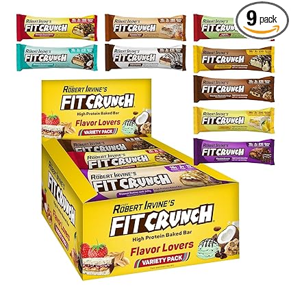 FITCRUNCH Snack Size Protein Bars (9 Count, Flavor Lovers)