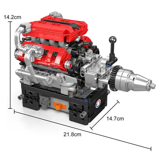 Mold King 10204 V8 Engine Car Motor Model Building Block Engineering