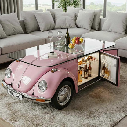 Table with built-in fridge
