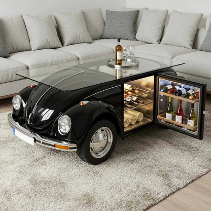 Table with built-in fridge