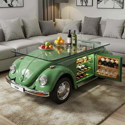 Table with built-in fridge