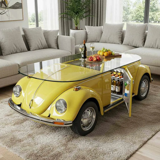 Table with built-in fridge